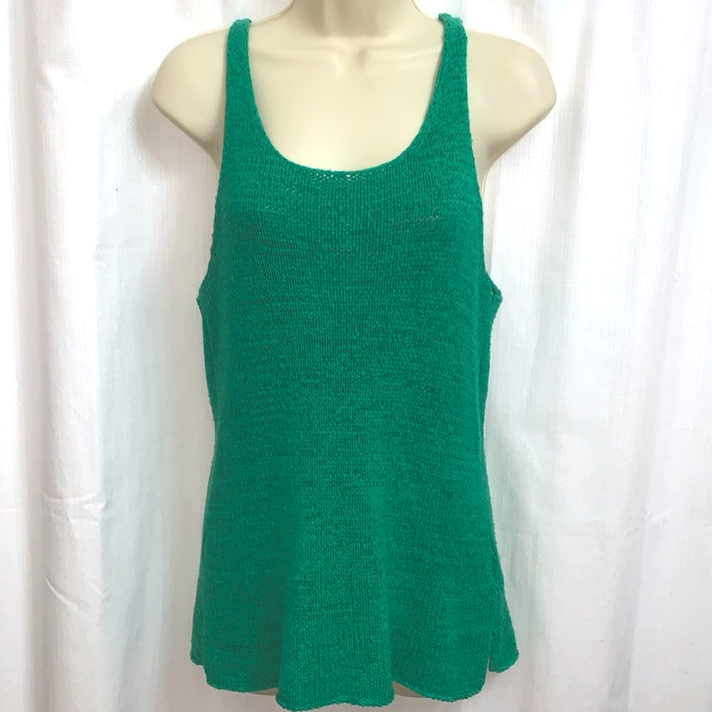 H&M DIVIDED COLLECTION Crochet Knit Tank Top in Bright Green